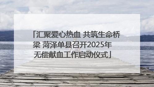 汇聚爱心热血 共筑生命桥梁 菏泽单县召开2025年无偿献血工作启动仪式