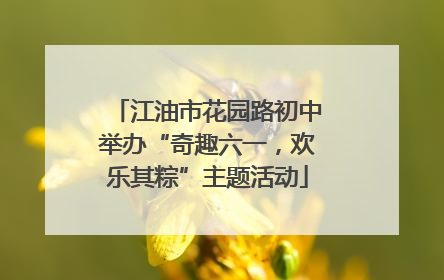 江油市花园路初中举办“奇趣六一，欢乐其粽”主题活动