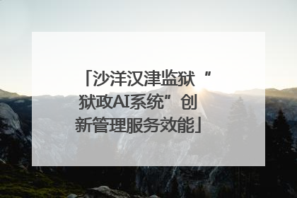 沙洋汉津监狱“狱政AI系统”创新管理服务效能