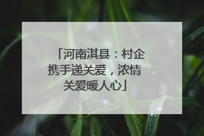 河南淇县：村企携手递关爱，浓情关爱暖人心