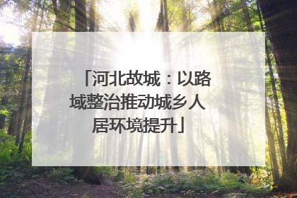 河北故城：以路域整治推动城乡人居环境提升