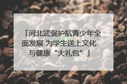 河北武强护航青少年全面发展 为学生送上文化与健康“大礼包”