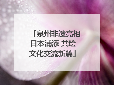 泉州非遗亮相日本浦添 共绘文化交流新篇