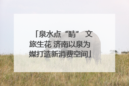 泉水点“睛” 文旅生花 济南以泉为媒打造新消费空间