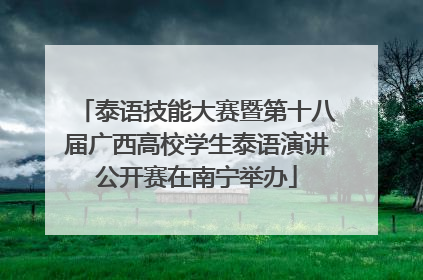 泰语技能大赛暨第十八届广西高校学生泰语演讲公开赛在南宁举办