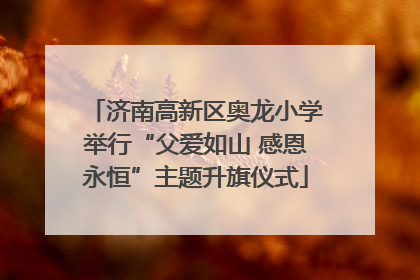 济南高新区奥龙小学举行“父爱如山 感恩永恒”主题升旗仪式