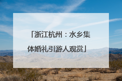 浙江杭州：水乡集体婚礼引游人观赏