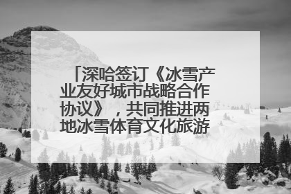深哈签订《冰雪产业友好城市战略合作协议》，共同推进两地冰雪体育文化旅游高质量发展