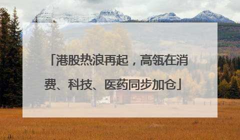 港股热浪再起，高瓴在消费、科技、医药同步加仓