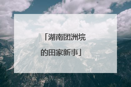 湖南团洲垸的田家新事