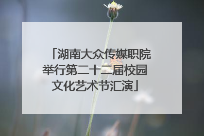湖南大众传媒职院举行第二十二届校园文化艺术节汇演
