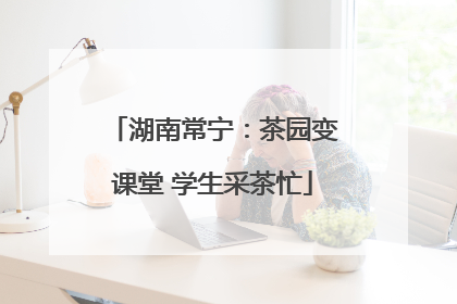 湖南常宁：茶园变课堂 学生采茶忙