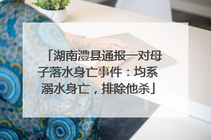 湖南澧县通报一对母子落水身亡事件：均系溺水身亡，排除他杀