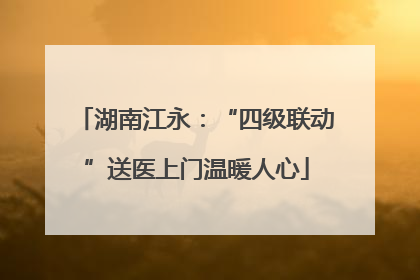 湖南江永：“四级联动”送医上门温暖人心