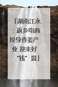 湖南江永：返乡电商投身香姜产业 迎来好“钱”景