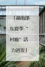 湖南邵东夏季“村晚”活力迸发