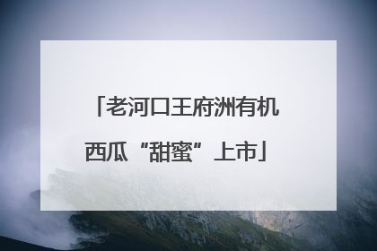 老河口王府洲有机西瓜“甜蜜”上市