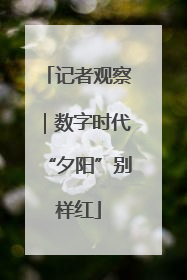 记者观察｜数字时代“夕阳”别样红