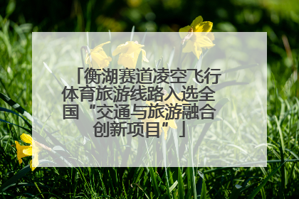 衡湖赛道凌空飞行体育旅游线路入选全国“交通与旅游融合创新项目”