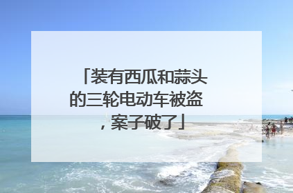 装有西瓜和蒜头的三轮电动车被盗，案子破了
