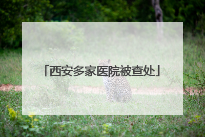 西安多家医院被查处