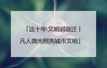 这十年·文明润宿迁丨凡人微光照亮城市文明