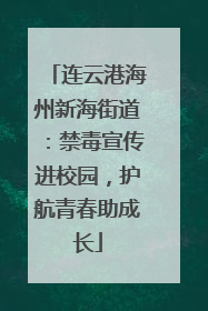 连云港海州新海街道：禁毒宣传进校园，护航青春助成长