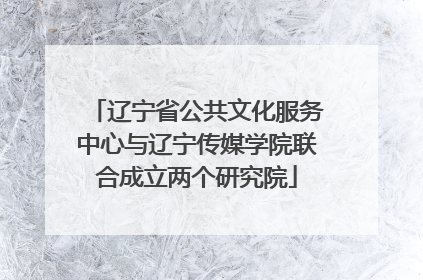 辽宁省公共文化服务中心与辽宁传媒学院联合成立两个研究院