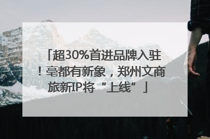 超30%首进品牌入驻！亳都有新象，郑州文商旅新IP将“上线”