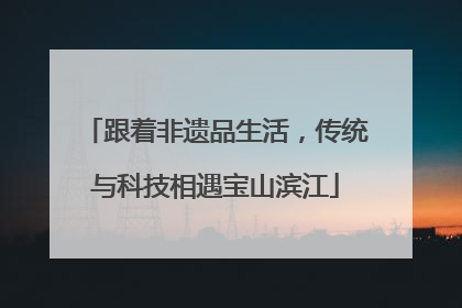 跟着非遗品生活，传统与科技相遇宝山滨江