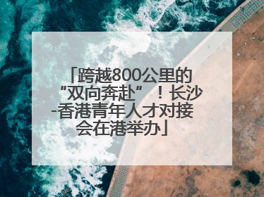 跨越800公里的“双向奔赴”！长沙-香港青年人才对接会在港举办