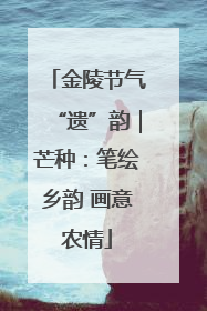金陵节气“遗”韵｜芒种：笔绘乡韵 画意农情