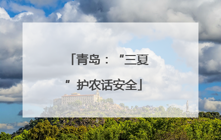 青岛：“三夏”护农话安全