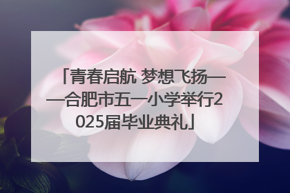 青春启航 梦想飞扬——合肥市五一小学举行2025届毕业典礼