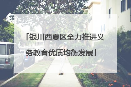 银川西夏区全力推进义务教育优质均衡发展