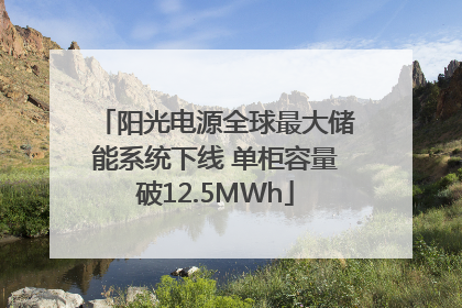 阳光电源全球最大储能系统下线 单柜容量破12.5MWh