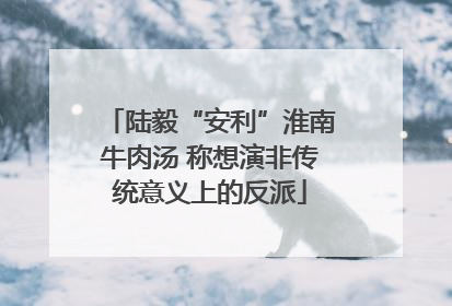 陆毅“安利”淮南牛肉汤 称想演非传统意义上的反派