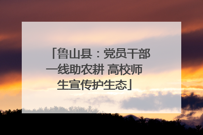 鲁山县：党员干部一线助农耕 高校师生宣传护生态
