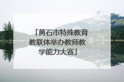 黄石市特殊教育教联体举办教师教学能力大赛