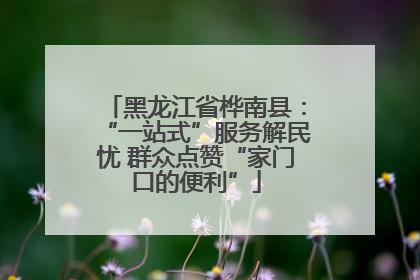 黑龙江省桦南县：“一站式”服务解民忧 群众点赞“家门口的便利”