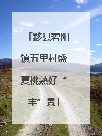 黟县碧阳镇五里村盛夏桃熟好“丰”景