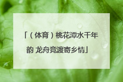（体育）桃花潭水千年韵 龙舟竞渡寄乡情