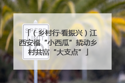 （乡村行·看振兴）江西安福“小西瓜”撬动乡村共富“大支点”