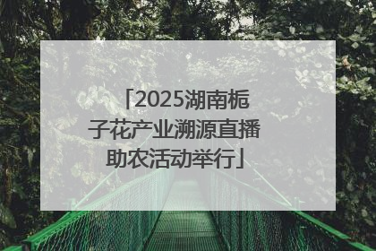 2025湖南栀子花产业溯源直播助农活动举行