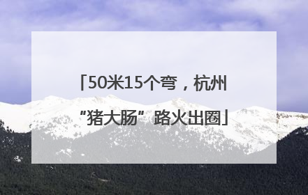 50米15个弯，杭州“猪大肠”路火出圈